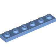 Lego destička 1x6, středně modrá (4179829)
